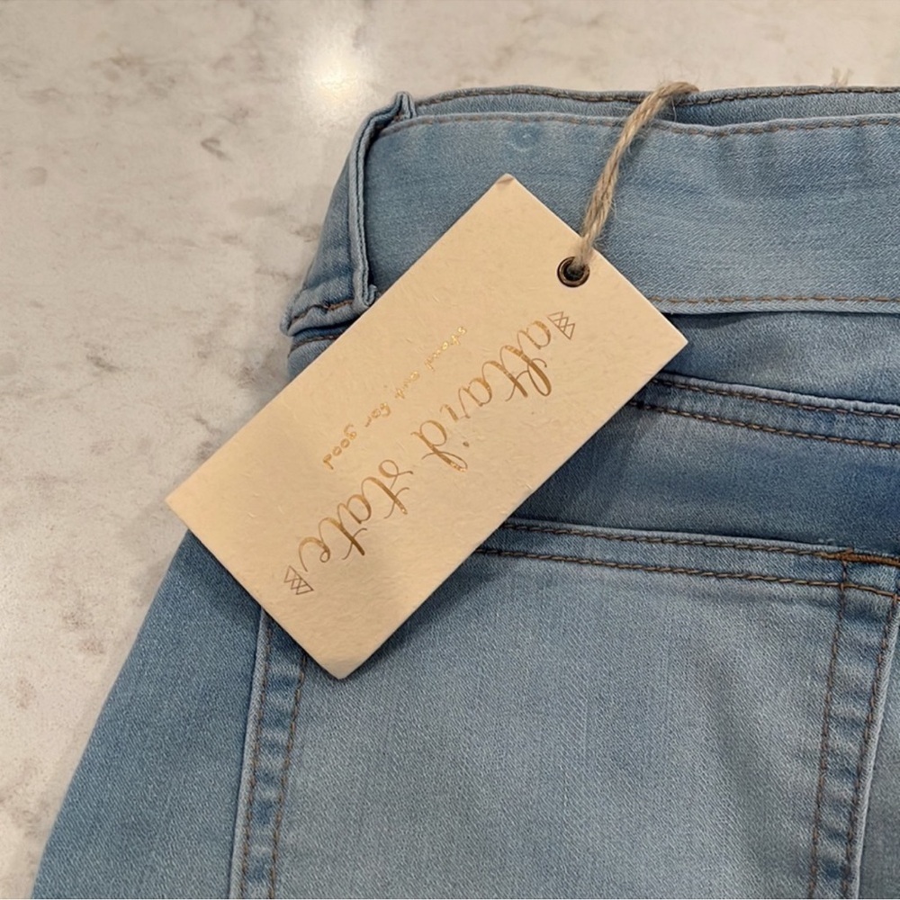 Altar'd State Light Blue Wide Leg Jeans - Picture 6 of 10